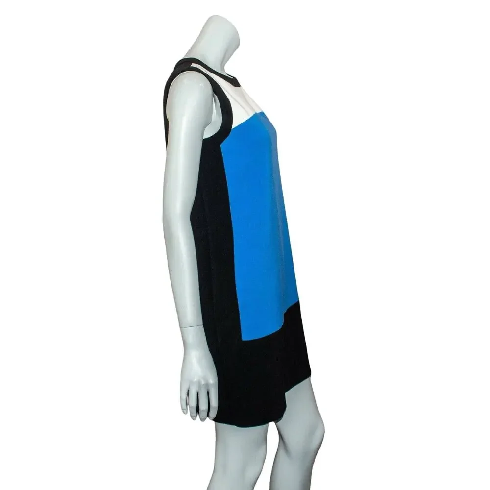 KATE SPADE Maysie Color-block Shift Dress MOD Blue Black Size 4